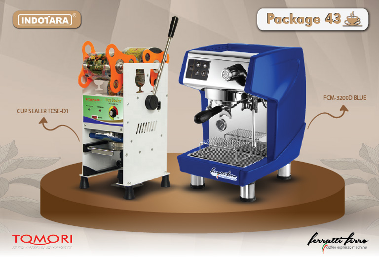 paket mesin kopi cup sealer