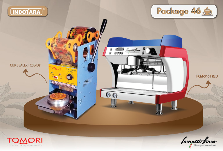 paket mesin kopi cup sealer