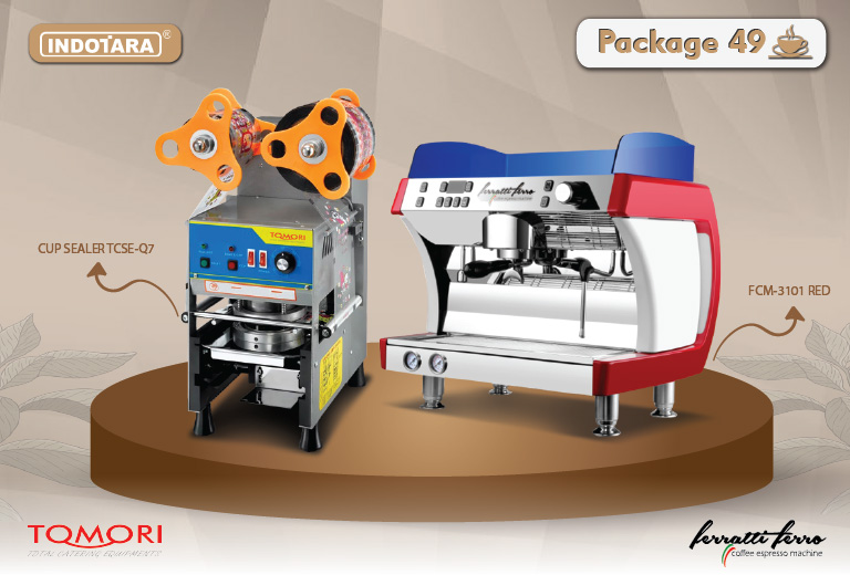 paket mesin kopi cup sealer