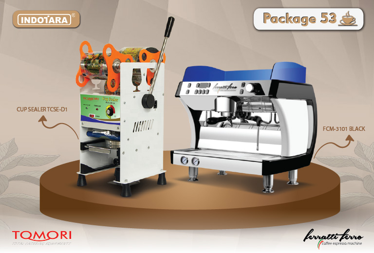 paket mesin kopi cup sealer