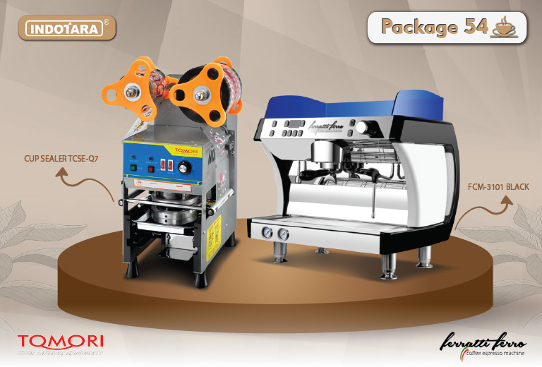 paket mesin kopi cup sealer