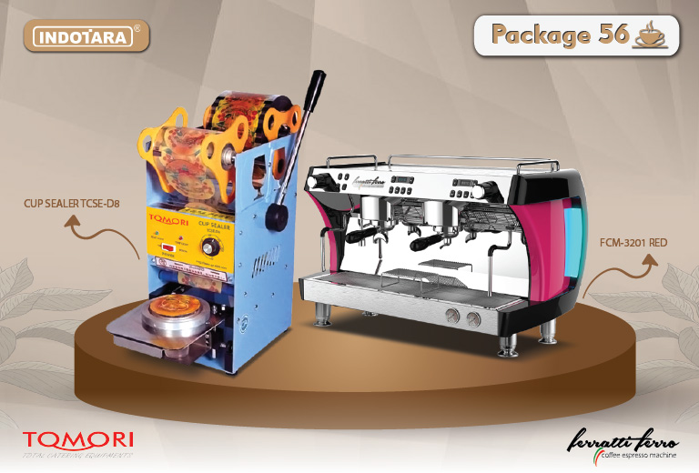 paket mesin kopi cup sealer