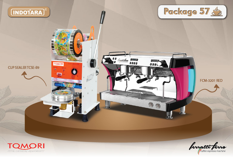 paket mesin kopi cup sealer