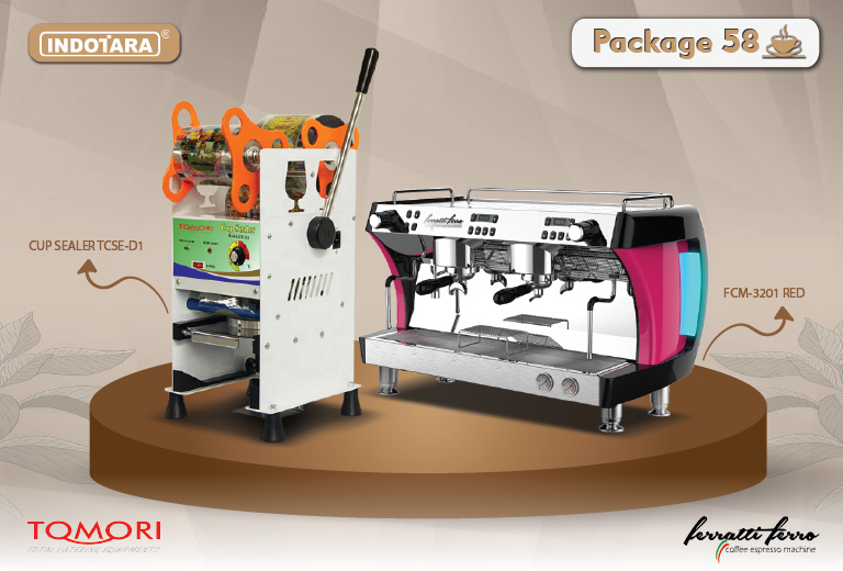 paket mesin kopi cup sealer