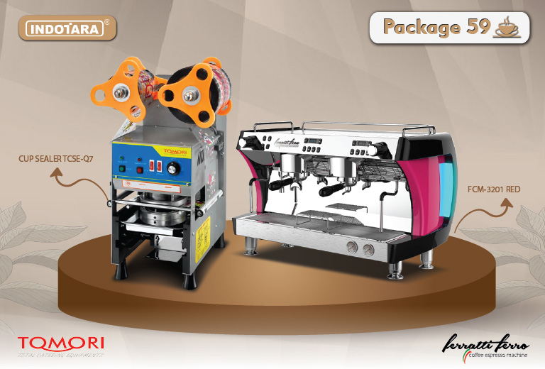 paket mesin kopi cup sealer