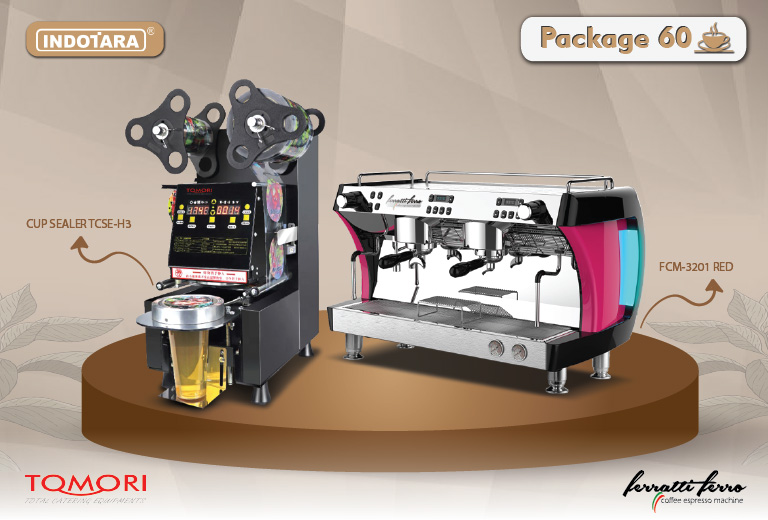 paket mesin kopi cup sealer