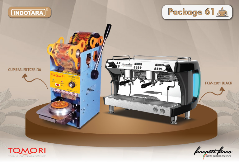 paket mesin kopi cup sealer