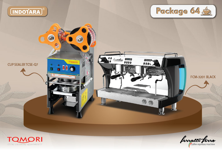 paket mesin kopi cup sealer