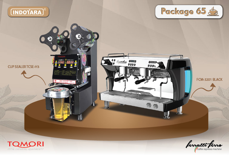 paket mesin kopi cup sealer