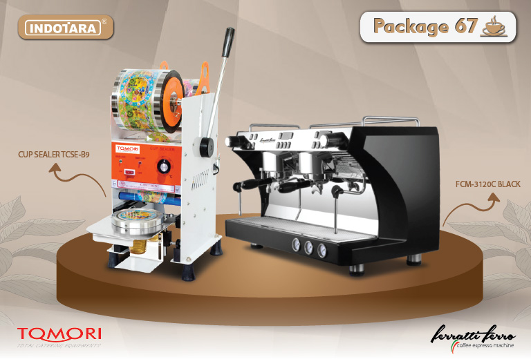 paket mesin kopi cup sealer