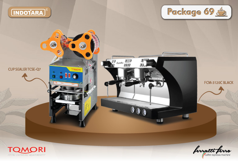 paket mesin kopi cup sealer