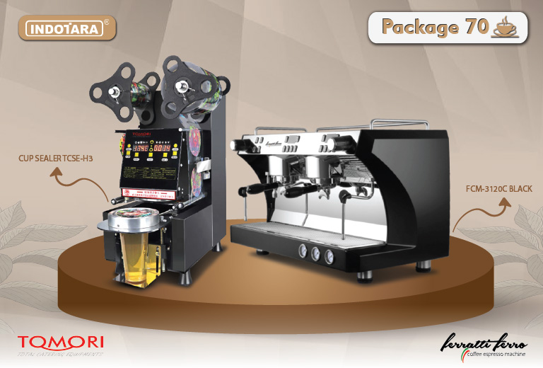 paket mesin kopi cup sealer