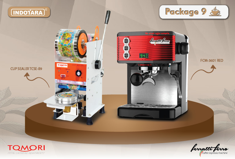 paket mesin kopi cup sealer