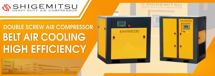 Shigemitsu Belt Air Cooling Double Screw Compressor