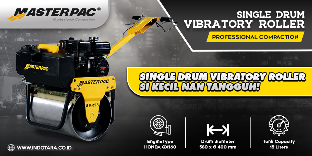 Single Drum Vibratory Roller Si Kecil Nan Tangguh