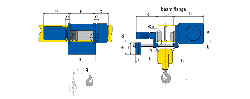 Spesifikasi Wire Rope Hoist Low Headroom