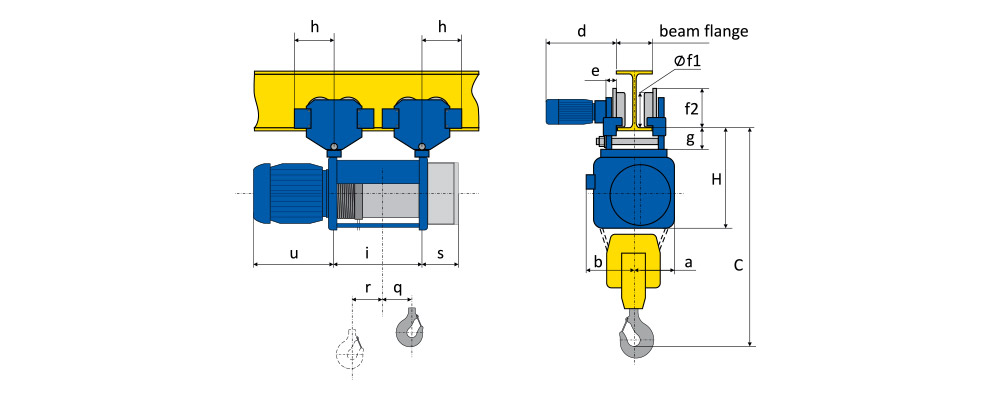 Spesifikasi Wire Rope Hoist Foot Mounted