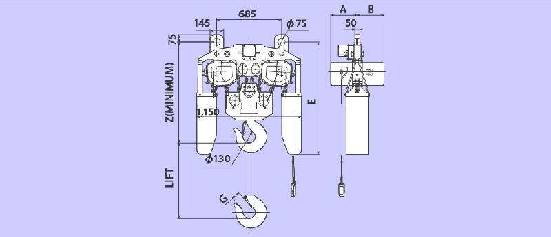 Jual Hitachi Hoist Murah, Jual Electric Chain Hoist, Jual Wire Rope Hoist