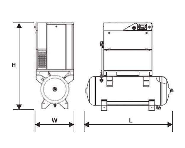 Technical-Drawing-Araki-Screw-Air-Compressor-New-Series