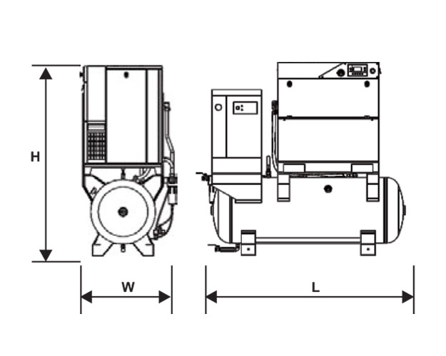 Technical-Drawing-Araki-Screw-Air-Compressor-New-Series