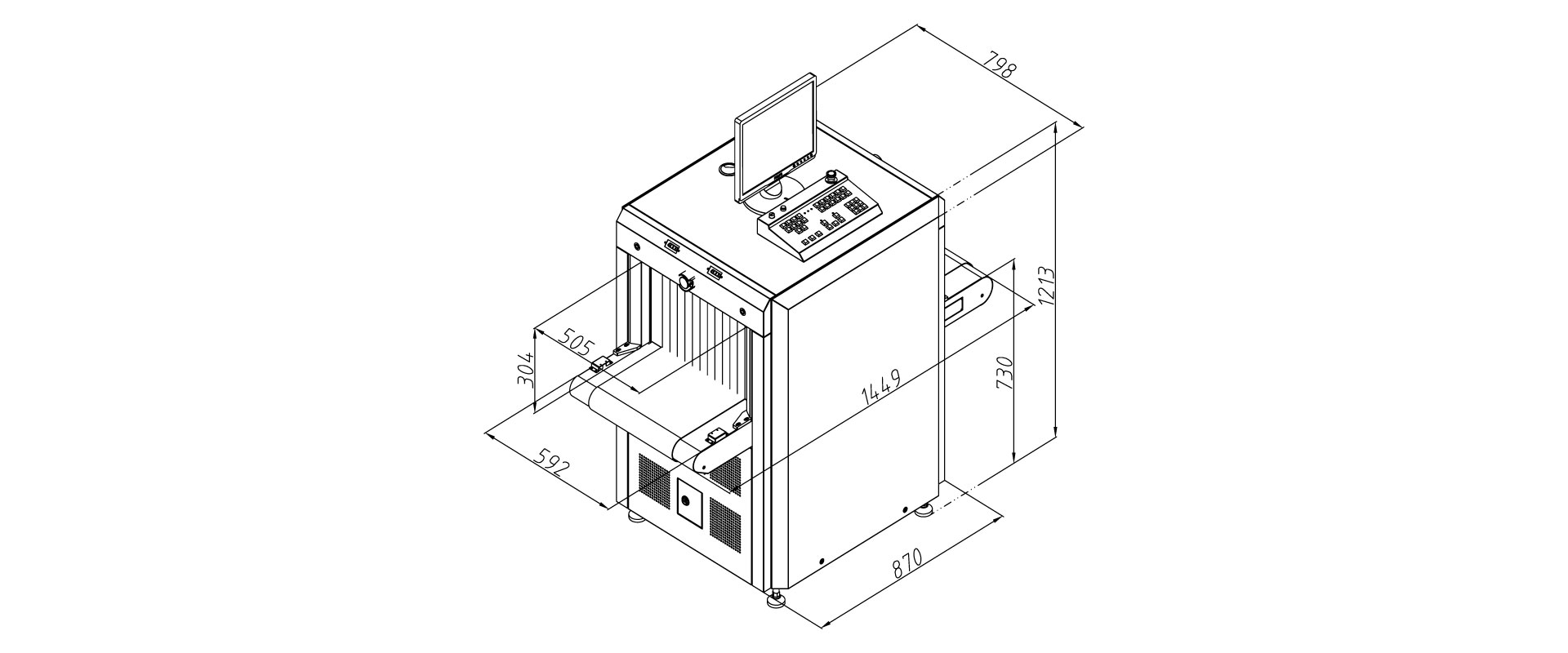 Jual X-Ray Security Inspection Equipment, Metal Detector, Explosive Detector, Mobile X-Ray Equipment