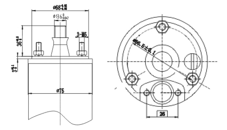 Technical Drawing Deep Well Pump