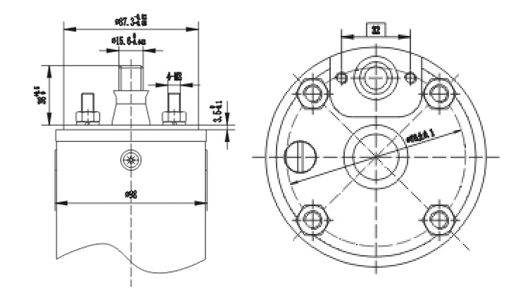 Technical Drawing Deep Well Pump