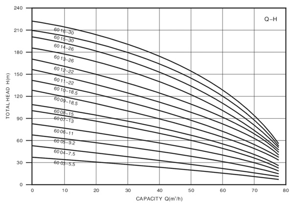 Technical Drawing Deep Well Pump