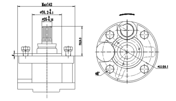 Technical Drawing Deep Well Pump