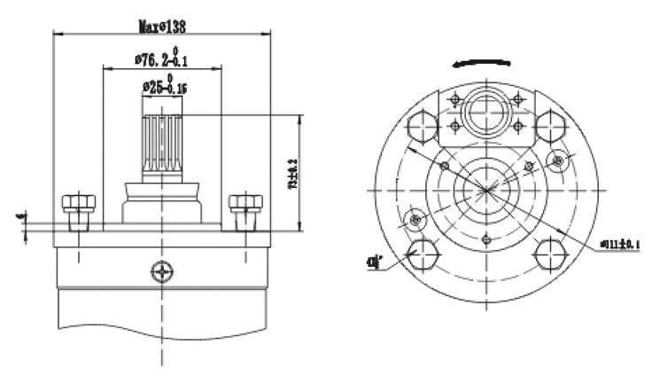 Technical Drawing Deep Well Pump