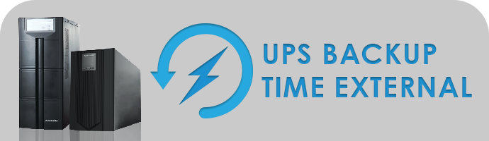 UPS BACKUP TIME EXTERNAL