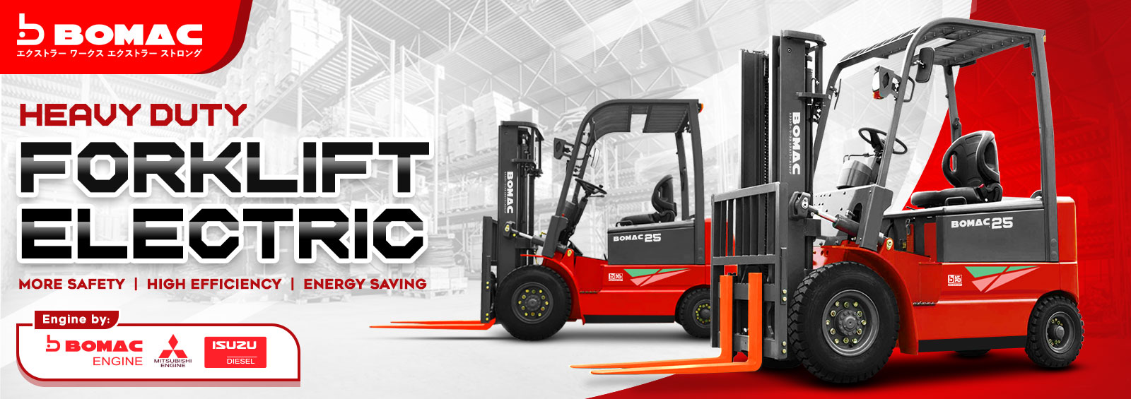 Bomac Forklift Banner Product