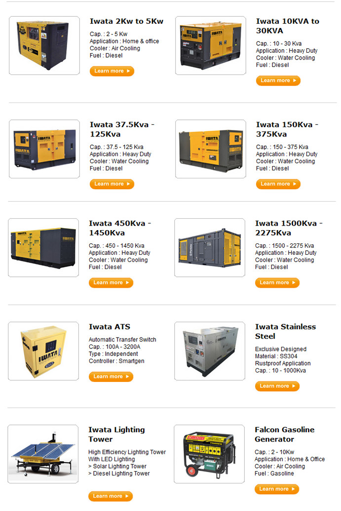 Daftar Harga Genset Iwata (Harga Generator Set)