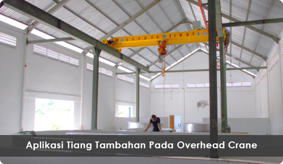 Penggunaan Tiang Tambahan Pada Overhead Crane