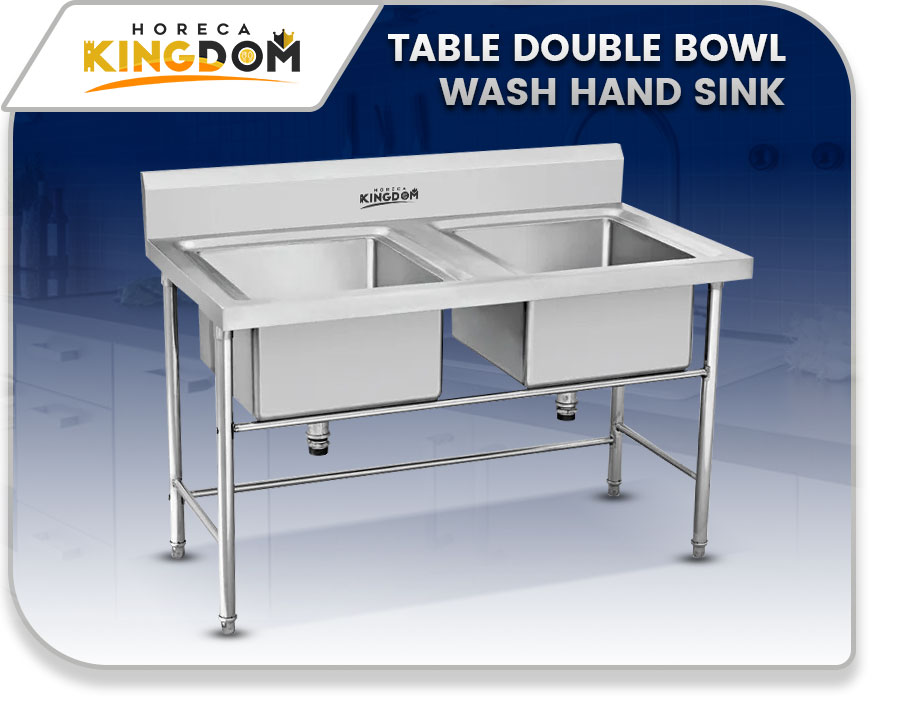 Table Double Bowl Wash Hand Sink