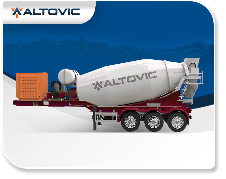 Semi Trailer Concrete Mixer Truck