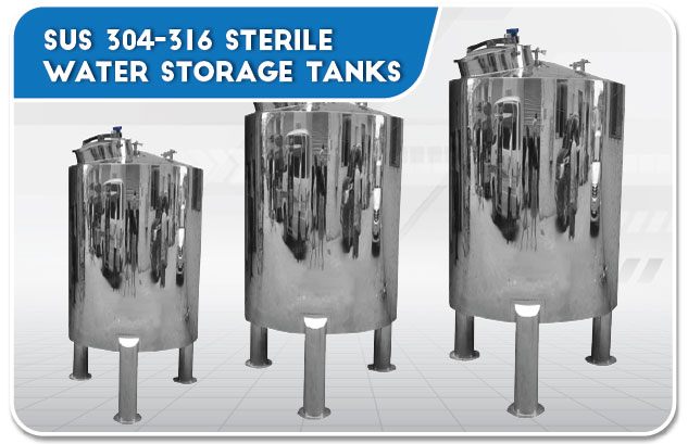 SUS 304/316 Sterile Water Storage Tanks