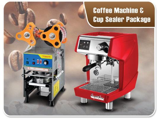 Coffee Machine & Cup Sealer Package