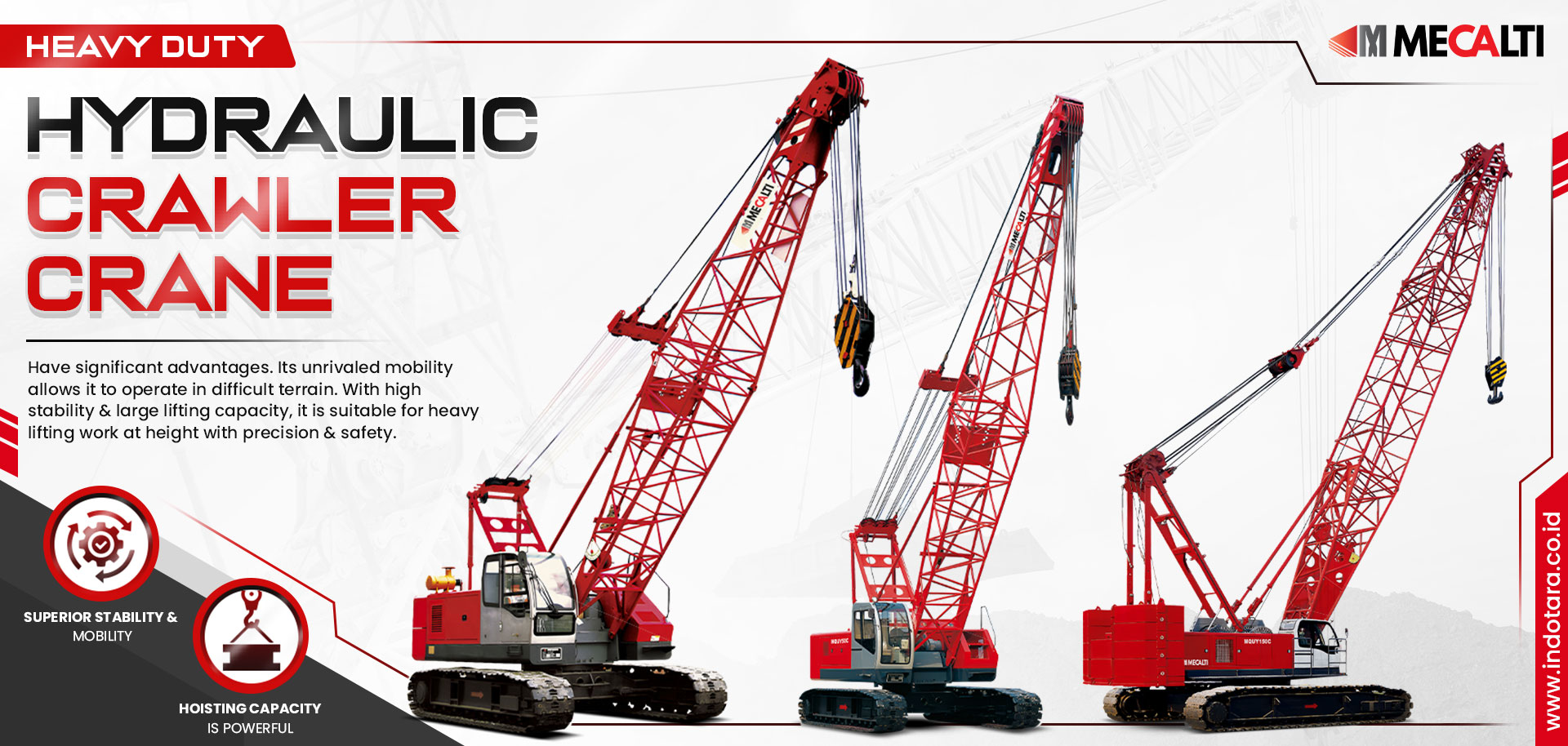 Mecalti Hydraulic Crawler Crane
