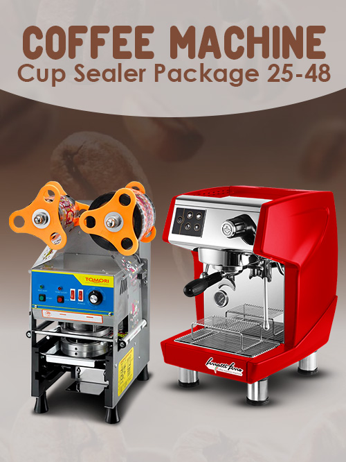 Coffee Machine & Cup Sealer Package 25-48